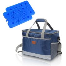 Jopassy - 15L Sac isotherme Sac pique-nique Sac déjeuner Sac isotherme Sac isotherme pliable Panier isotherme pour transport alimentaire,Marine