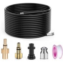 Aougo - 15m Déboucheur de canalisations pour Nettoyeur Haute Pression Kärcher/Bosch/Lavor, Sonde de débouchage pour Kärcher K2 K3 K4 K5 K7