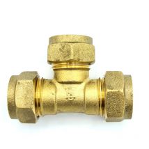 15mm Égal Tee Lien Tuyau Raccords Compression Laiton Pour Adaptateur