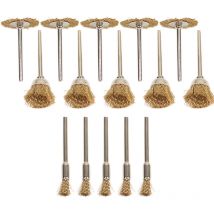 15pc Set de Brosses De Polissage Nettoyage en Laiton Pour Outil Rotatif Dremel