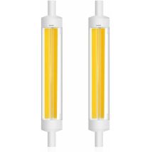 15W blanc chaud 2pcs double extrémité lumière prise horizontale lumière crue remplacer la lumière aux halogénures d'or,pour l'éclairage intérieur et