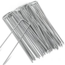 15x2.5cm Erdanker Bodenanker, 150 Stück, Ø2,8mm, Befestigungsanker aus Verzinkter Stahl, Zelthering Erdnagel