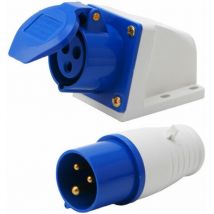 16 Ampere, 3-polig, 220–250 V, Wasserdicht, Ip44, 2p+e, 3-phasiger 16-a-industriestecker, Geeignet Für Wohnmobile, Wohnwagen, Campervans