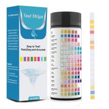 Aougo - 16 en 1 Bandelettes de Test pour Piscine,100 pièces Bandes de Test d'eau, Tilisé pour Tester ph, la dureté,le nitrate,Alcalinité, plus encore