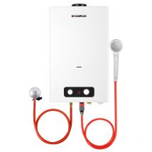 Camplux - BD422 16 Liter Gasdurchlauferhitzer, lpg Warmwasserbereiter Propan (37mbar) / Butan (28-30mbar) für den Außenbereich, Camping,