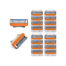 16 maquinillas de afeitar para hombre, hojas de afeitar de cinco capas, accesorios para maquinillas de afeitar manuales