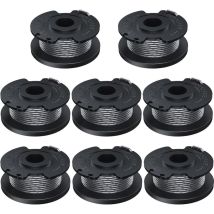 Coavas - 1,6 mm-5m de Longueur Fil Coupe Bordure Compatible avec Bosch Convient pour Coupe-Bordures Sans fil EasyGrassCut,Contient 8 Pièces