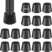 16 pcs Protection Pied de Chaise - Embout Rond Extérieur Renforcé Diamètre 16mm