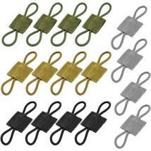 16 Pcs Sangle d'attache Tactique Molle, Outil d'extérieur, Sangle Tactique, pour Sacs Tactiques, Sacs à Dos, Corde de Survie pour l'extérieur,