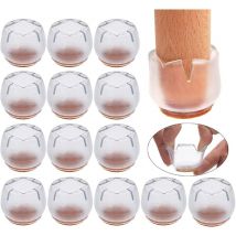 16-teiliger Stuhlbeinschutz, 21–25 mm runder Stuhlpuffer, Silikon-Stuhlbeinschutz zum Schutz des Bodens vor Kratzern und Lärm, Stuhlbeinkappe