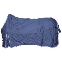 130 cm, Bleu marine: Couverture de paddock imperméable non doublée en tissu indéchirable