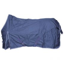 155 cm, Bleu marine: Couverture de paddock imperméable non doublée en tissu indéchirable