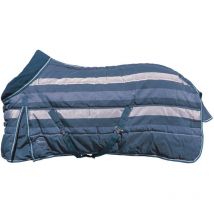 155 cm, Bleu marine: Couverture rembourrée de 350 g avec bretelles croisées et sous cuisse, soufflet et collet en laine polaire