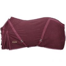 155 cm, Bordeaux: Couverture d'équitation en coton avec bretelles croisées, soufflet latéral et bretelles réglables