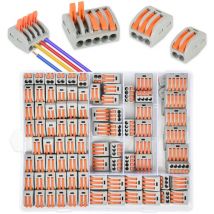Jalleria - 160 pcs Connecteurs électriques avec tige de commande,connecteur electrique,connecteurs électriques kit,2 trous 110PCS, 3 trous 30PCS, 4