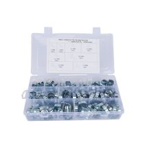 160 pièces 5-23mm Double Oreille O Clips pinces de tuyau, Réglable Double Oreille Colliers De Tuyauterie, Pinces de Fixation de Tuyau