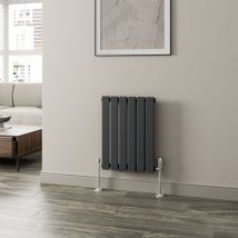 Duratherm - Anthracite Designer Radiator Vertical Horizontal Flat Panel 600 x 456mm Single Panel