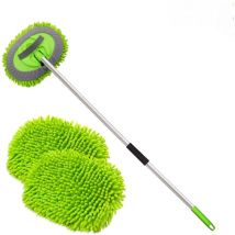 160CM Autowaschbürste Waschbürste Auto mit Langer Griff, 2 in 1 Mikrofaser Chenille Autowaschmopp Waschhandschuh Reinigungsbürste für Auto RV Trucks