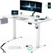 Bureau assis debout Peut être utilisé pour le bureau ou les jeux, 160 cm blanc, une boîte Devoko