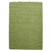 Jadorel - Tapis poils longs shaggy 200x290 vert tissé rectangle motif uni uni l