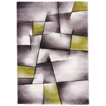 Unamourdetapis - Tapis salon et chambre 160x230 vert rectangle tissé motif géométrique triangula