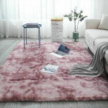 Heguyey - 160x230cm Fluffy Shaggy Soft Rug Living Room Bedroom Floor Mat Pink