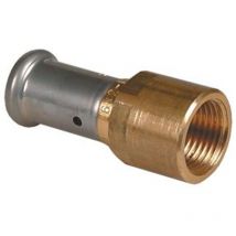 Messing-Pressfitting gerade Innengewinde Ø26 x 1 - 18P-2606 - Henco