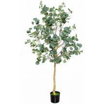 Costway - 165cm Artificial Eucalyptus Tree Fake Decorative Houseplant with Plastic Pot