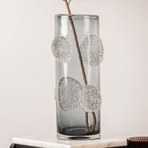 Vanity Living - 16.5cm Elegant Handmade Vase for the Living Room, Chic Decorative Glass Vase