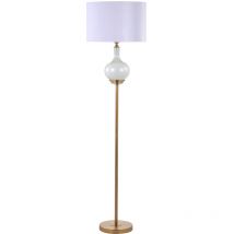 Vanity Living - 165cm Tall Traditional Floor Lamp, Floor Standing Glass Corner Lamp with Velvet Shade