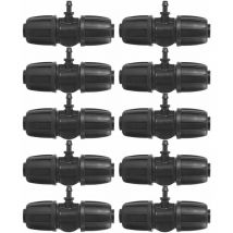 16mm à 4/7 Garden Lock Connecteurs en t Barbelés, 10pcs/Set Connecteurs pour pe Hose Garden Irrigation System