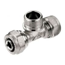 16mm x 1/2 Inch Male pex Compression Fittings Tee Connector
