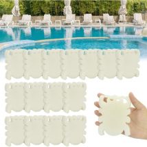16PCS Reusable Spa Sponge Durable Oil Absorbing Sponge White Scum Sponge Spa Accessory Cleaning Tools Grease Absorber Sponge for Hot Tub Pool