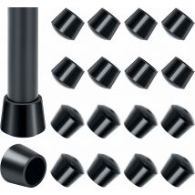16pcs)Embout De Chaise, 16 Paquet Embout Pied De Chaise Caoutchouc Embout Caoutchouc Chaise 25mm Diamètre Intérieur, noir