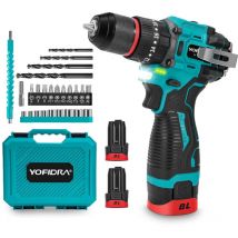 Onevan - 16V Akku-Bohrschrauber, Akku-Bohrschrauber, 25 Zubehörteile, 20+3 Drehmomenteinstellungen mit 2 Batterie