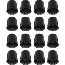 16x Embout pied de chaise renforcé antidérapant caoutchouc epdm table tabouret béquille canne, diamètre 22 mm