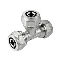 Pex-al-pex Tee Tuyau Connecteur 16x16x16mm Laiton Compression Garnitures