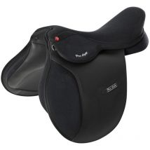 18", Noir: Selle D'Obstacle En Similicuir Avec Dos En Daim