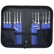 Thsinde - Kit de crochetage de 17 pièces avec sac de rangement pour outils de serrurier Kit de crochetage de pratique pour débutants professionnels