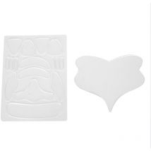 Treetalk - 17 pièces de coussinets en silicone anti-rides réutilisables pour les joues, le fard à joues, le menton, les patchs pour le visage et les