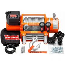 17,000lb (7,711kg) Original Orange 24v Electric Winch, 26m x 12mm Steel Rope, Wireless Remote Control.