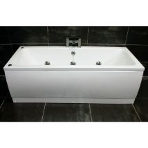 1700mm x 700mm Double Ended Square Bath Whirlpool With Jet & Light Options, 6 Jet