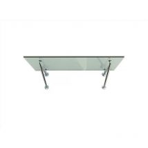 Glaszentrum Hagen - Auvent en verre transparent 170x90 cm - Transparent avec support. Support en acier