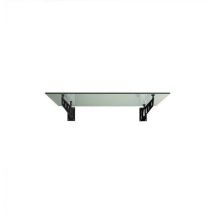 Glaszentrum Hagen - Pensilina in vetro trasparente 170x90 cm - Trasparente incl. Supporto nero