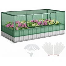 174x90x70CM Outdoor Greenhouse Rectangular Planter Box Kit Garden Raised Bed