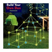 175 Pcs diy Puzzle,Fort Building Kits,Maison Jouet,Construisez Votre cabane,Bricolage Construction Châteaux Tunnels Cadeau
