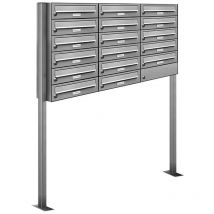 17er V2A Edelstahl Standbriefkasten Anlage Freistehend