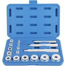 Ensoleille - 17Pcs Kit d'outils de roulement de roues Outil d'extracteur de roulement d'éléments de pression pour le montage et la remise en