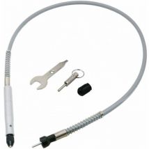 Cyslmuk - 1/8' (3.175mm) Flexible Shaft Attachment Adapter, Flexible Drill Chuck Extension, Small Electric Grinding Accessory, Silver