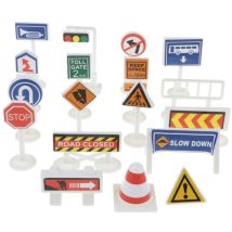18 pièces de panneaux de signalisation pour enfants, jouet éducatif pour apprendre les connaissances sur la circulation, paysage de voiture et de